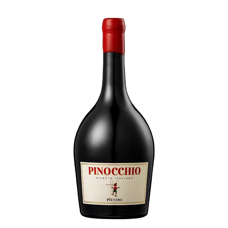 璞玖匹诺曹红酒 意大利进口pinocchio彼奇尼奇遇半甜红葡萄酒晚安酒 【尝鲜装】匹诺曹半甜红葡萄酒750ml*1瓶