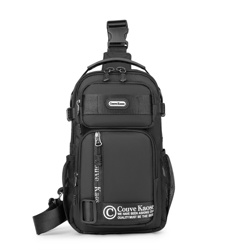 DRYWORLDDRYWORLD五种背法新款多功能单肩新年男士胸包斜挎包防水牛津布 黑色