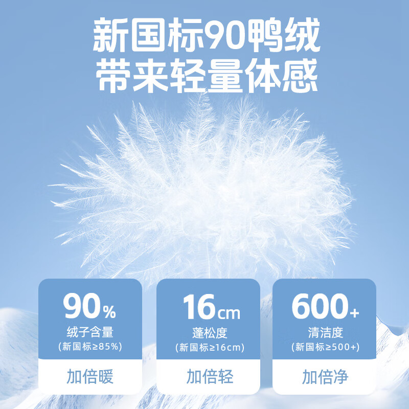 东方骆驼纯色/童C加绒拼接轻薄羽绒内胆 粉色 110