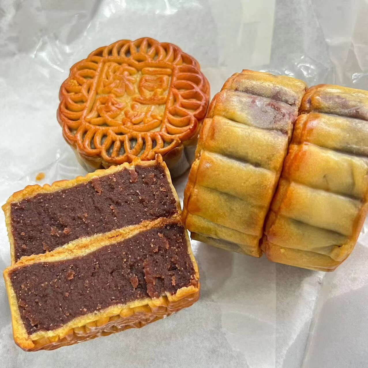 吉香蓮正宗新會(huì)陳皮豆沙月餅 東園睦洲黑豆沙 純手工蛋黃冬蓉月餅網(wǎng)紅 新會(huì)陳皮豆沙餅*1筒