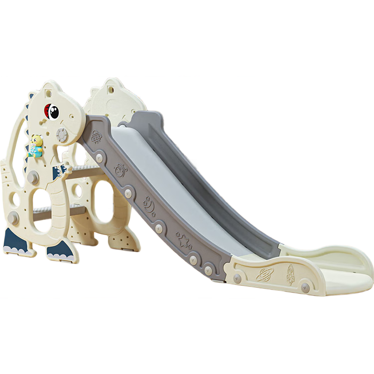 乖乖熊兒童滑滑梯室內(nèi) 家用小型寶寶滑梯折疊0-2歲幼稚園小孩玩具游樂(lè)園 加大版萌萌龍(白)+故事機(jī)