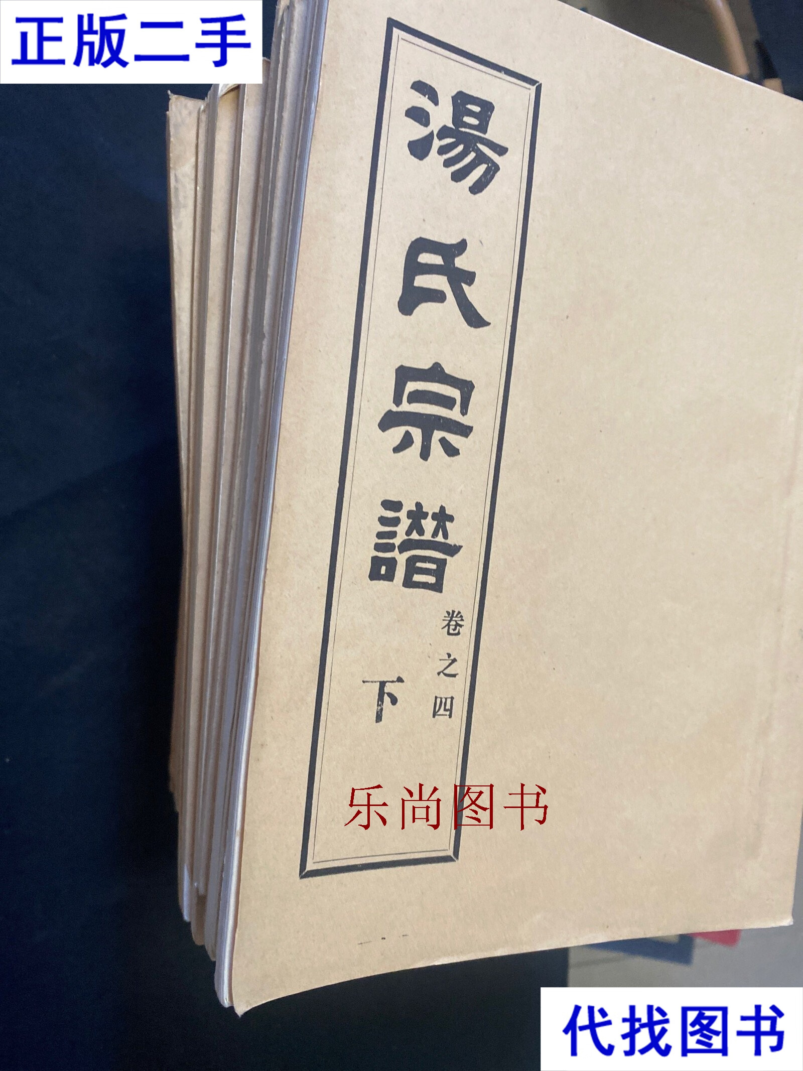 汤氏宗谱 20本 汤氏 汤氏家族二手书