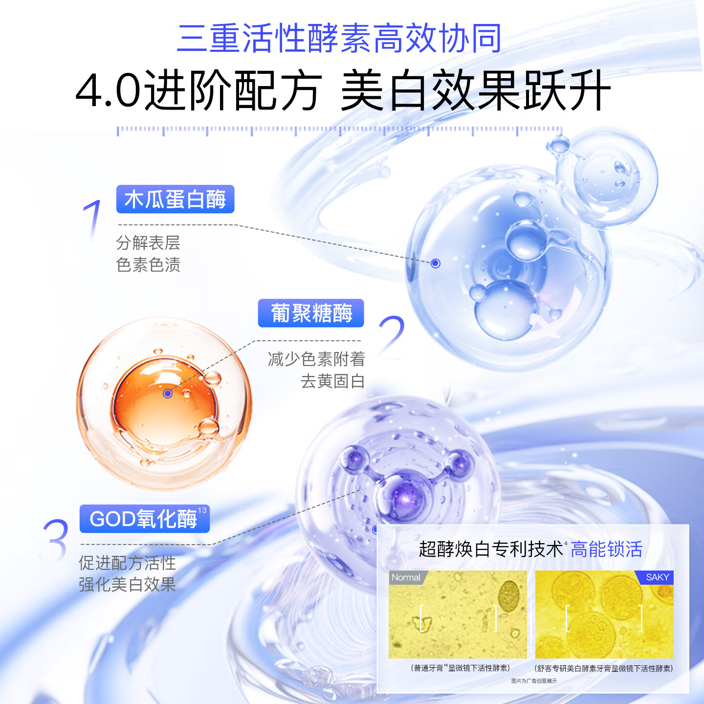 舒客酵素牙膏美白牙齿去烟渍防蛀护龈清新口气高档正品 星沙樱花香型120g*1