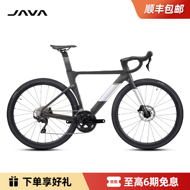 佳沃JAVA佳沃火6FUOCO-TOP碳纤维公路自行车24速油压碟刹禧玛诺105 消光钛 M 175-183cm 铝轮版