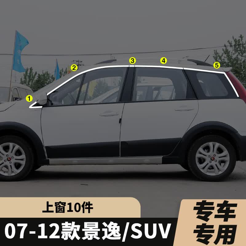 芒芒适用东风风行景逸改装老景逸件不锈钢车窗饰条亮条 0712款老景逸
