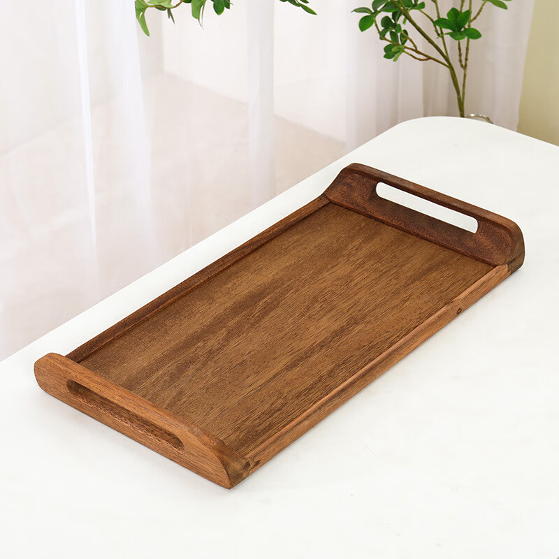 漢唐（hantang）實(shí)木托盤(pán)茶臺茶具長(cháng)方形茶盤(pán)家用早餐多功能飯店酒店傳菜盤(pán)子批發(fā) 托盤(pán)