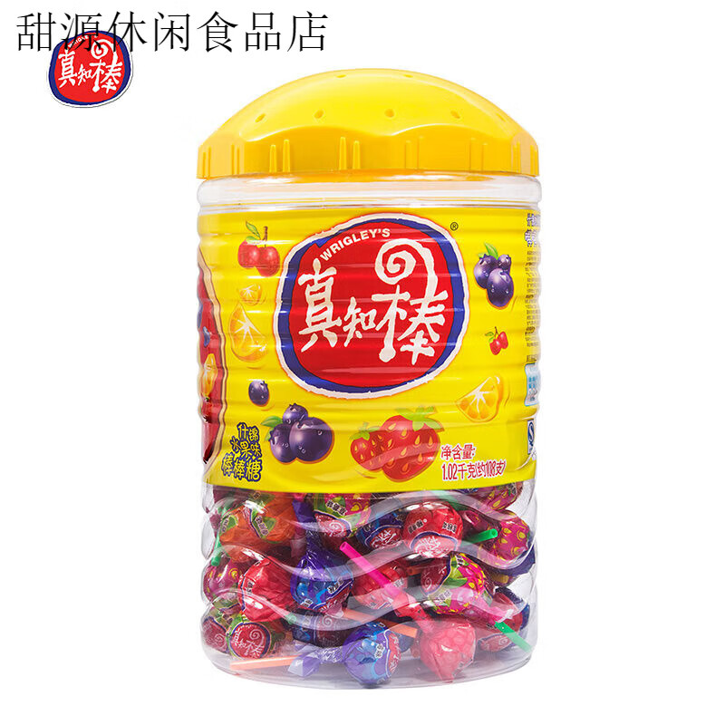 真知棒棒棒108支桶水果味礼盒结婚喜糖年货糖果星空创意 真知棒108支桶装