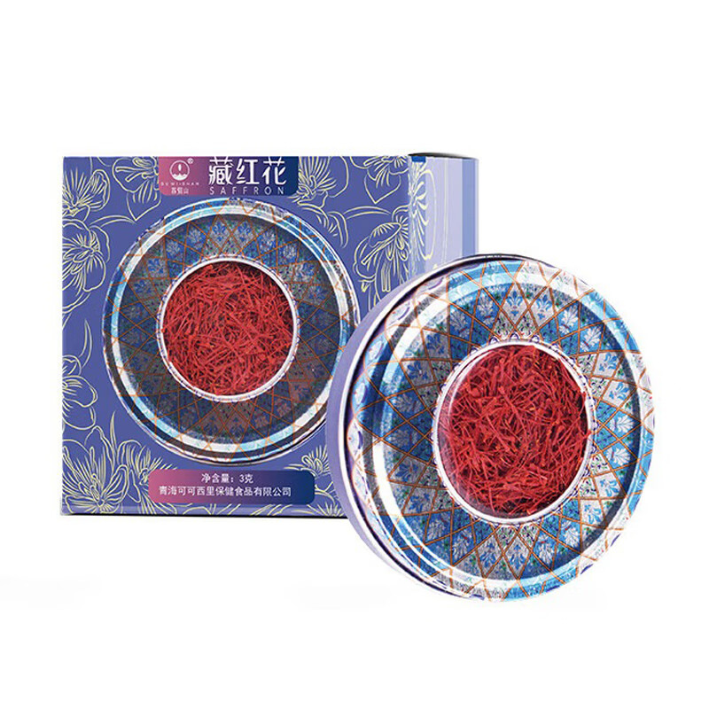 苏弥山青海特产手工精选藏红花礼盒全长红丝养生茶饮滋补品送礼 【藏红花礼盒】3g