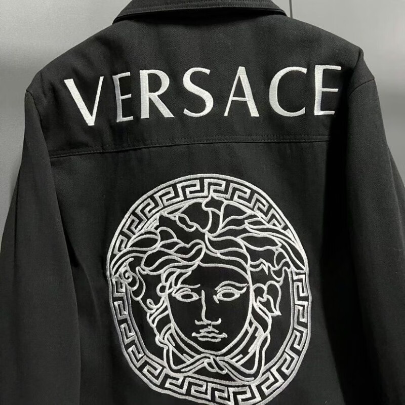 versace jeans couture范思哲春秋新款刺绣美杜莎瓦萨琪外套男女同款