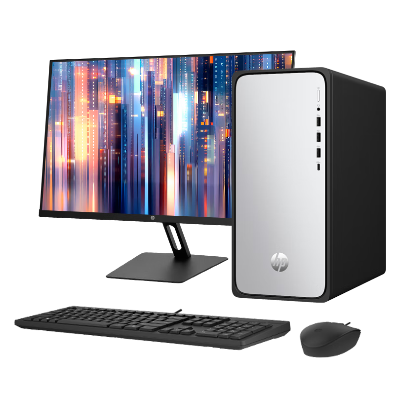 ۣHP Desk칫̨ʽ (i3-14100 16G DDR5 1TB̬Ӳ ע)+23.8Ӣ3024.01Ԫ