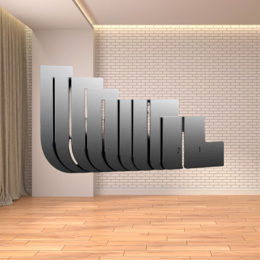 斑马涂亚克力多弧度阴阳角刮板多功能圆弧工艺刮腻子工具全套 不锈钢圆弧刮板 10件套