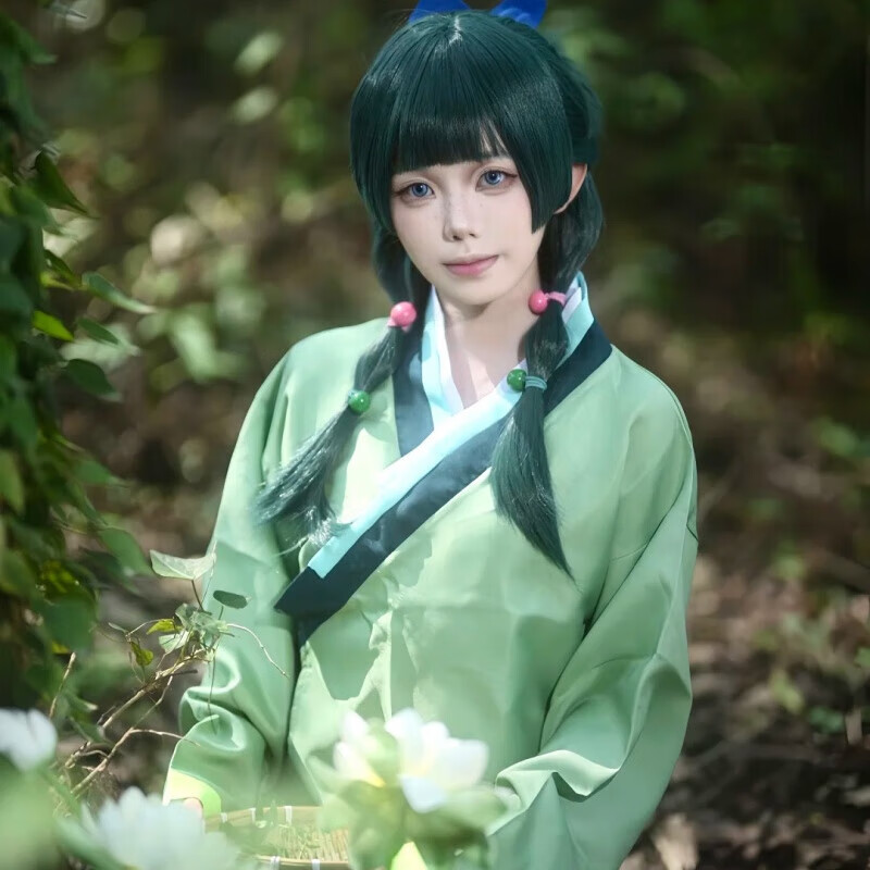 班达熊药屋少女的呢喃cos服猫猫药师少女cosplay动漫角色扮演卡通周边 呢喃猫猫cos服(上衣+裙子)+假发 M (100斤左右)