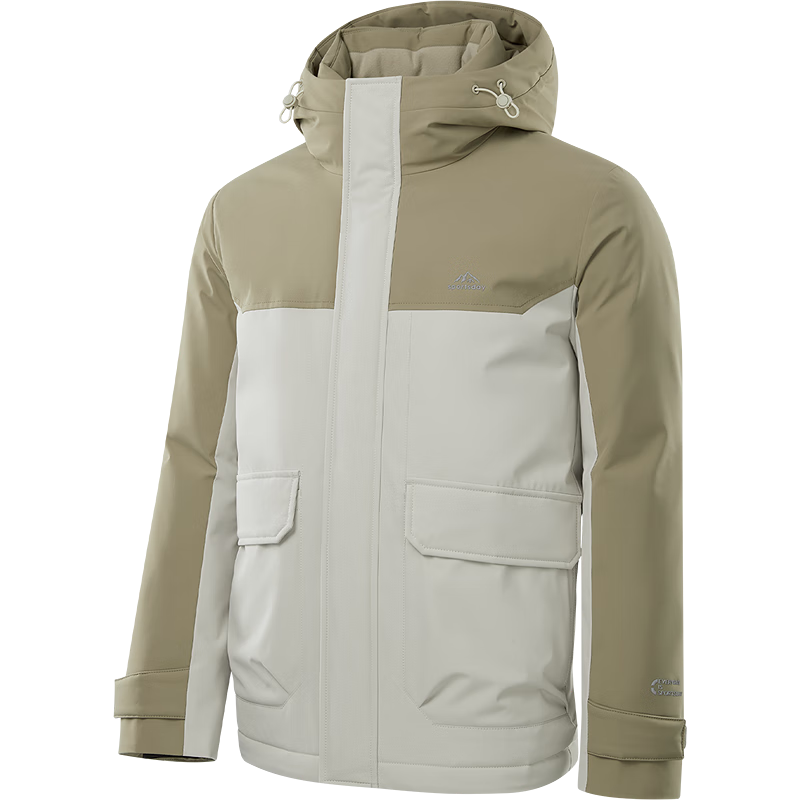 海澜之家羽绒服男25新运动SPORTSDAY外套冬 卡其镶拼8G L 175/92A 推荐137~150斤