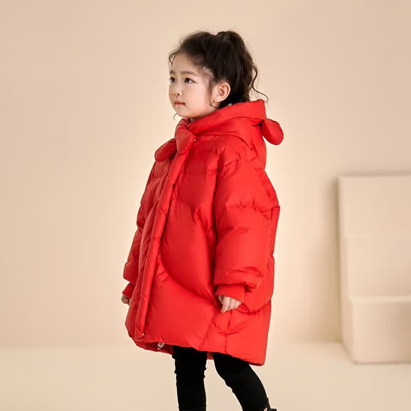 欧姆熊女童羽绒服秋冬季2026新款宝宝冬款白鸭绒中长儿童装外套冬装米奇 红色 140 140cm 欧姆熊女童羽绒服秋冬季2026新款宝宝冬款白鸭绒中长儿童装外套冬装米奇 红色 140 140cm