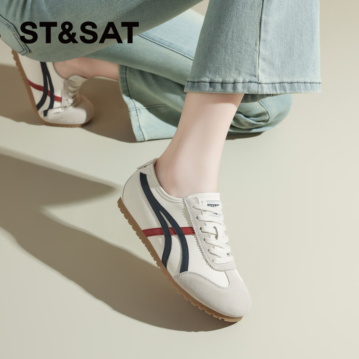 星期六（St&Sat）舒适跑步鞋运动鞋德训鞋休闲鞋 SSD1112882 米蓝色 36