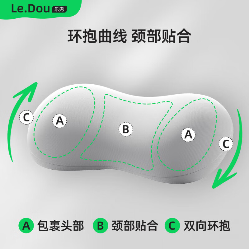 躺椅专用头枕靠枕午休椅豪华午睡椅枕头折叠躺椅靠椅腰靠垫可固定 小腰靠-有绑带深灰色腰突专