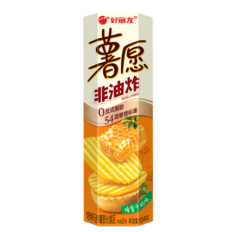 好丽友（orion）薯愿薯片蜂蜜牛奶味104g 休闲零食薯片非油炸膨化食品小吃