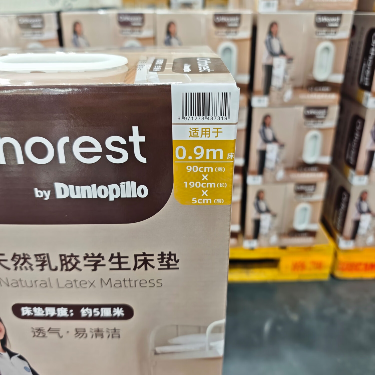 山姆商店 奥多俪93%天然乳胶学生宿舍床垫约5cm床垫厚度有效支撑 学生宿舍乳胶床垫(不支持退换) 190cm*90cm 5cm