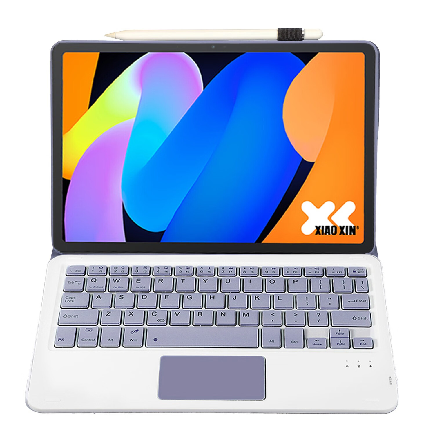 zonyee联想小新Pad 11 2025蓝牙键盘保护套软壳皮套适用于小新 Pad 2025 TB335FC 紫色保护套+触控蓝牙键盘(送鼠标) 小新Pad 11 2025