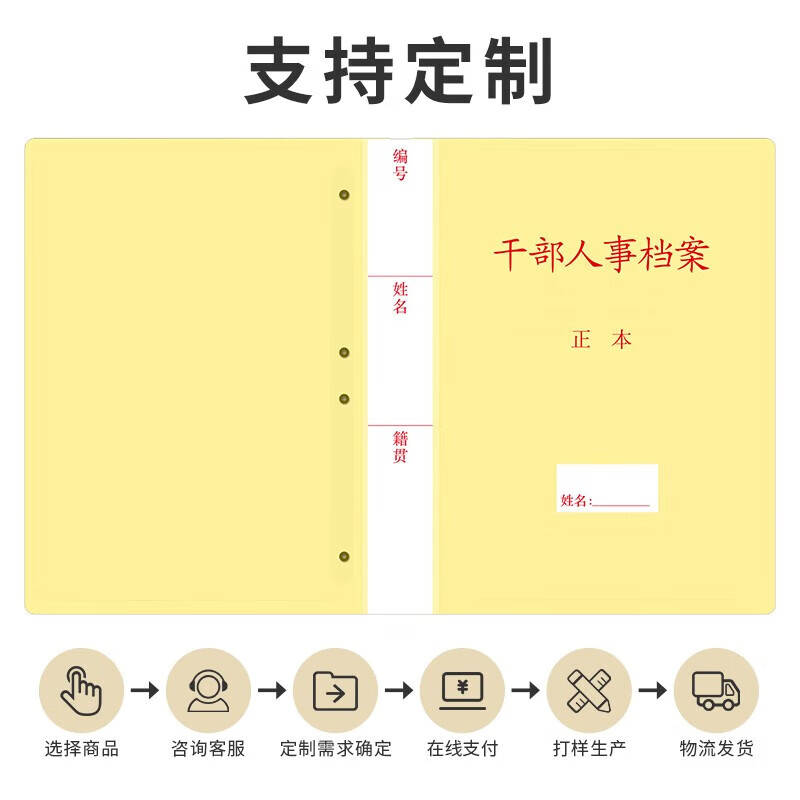 西玛（SIMAA）【10个装】西玛新标准A4干部人事档案盒 干部廉政职工党员档案 PP塑料材质档案盒 定制单位logo 定制请联系客服 京东折扣/优惠券
