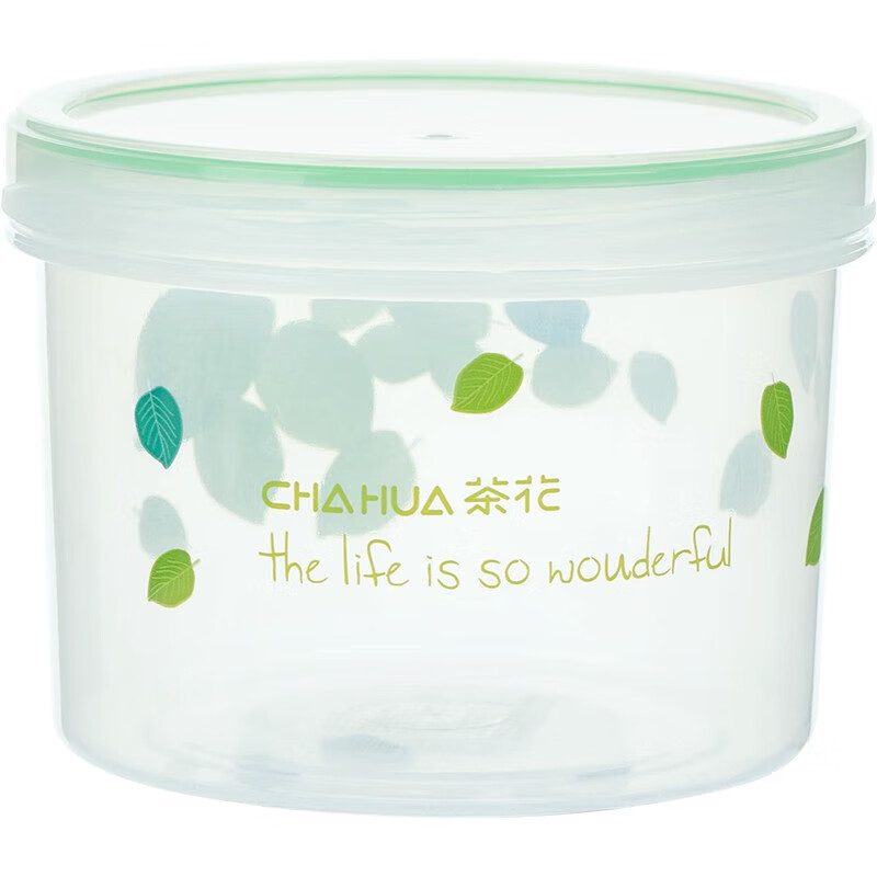 茶花保鲜盒塑料饭盒水果盒饭菜保鲜盒餐盒密封盒便当碗储物盒PP 440ml 一个装