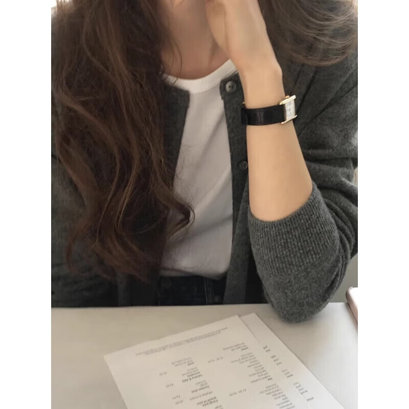 俞兆林针织衫女秋冬2025新款开衫外套女外搭显瘦打底衫毛衣慵懒风上衣 黑色 【时尚百搭】 均码 (适合80-140斤)
