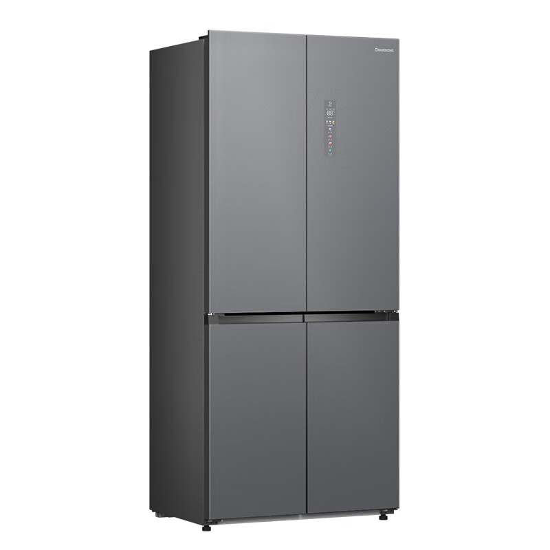 长虹CHIQ系列500升十字对开四门冰箱超薄纯平嵌入式全空间净化保鲜一级能效双变频净味抗菌家用电冰箱 竹瑜锦玻璃面板彩显屏+纯白内饰
