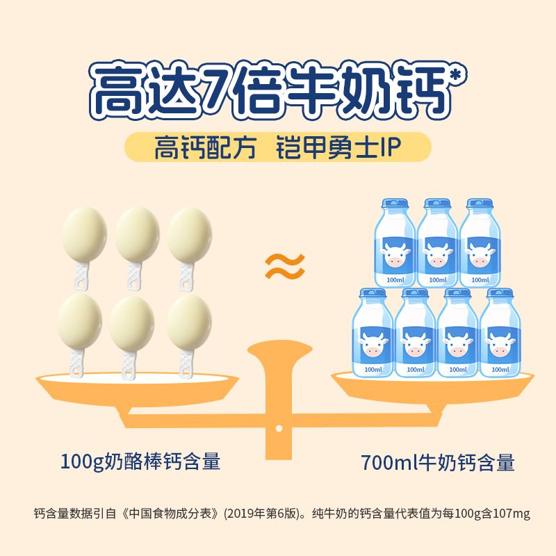 妙飞(milkfly)星钙力高钙奶酪棒儿童营养添加VAVD宝宝乳酪含益生菌 高钙奶酪棒35支(口味随机)