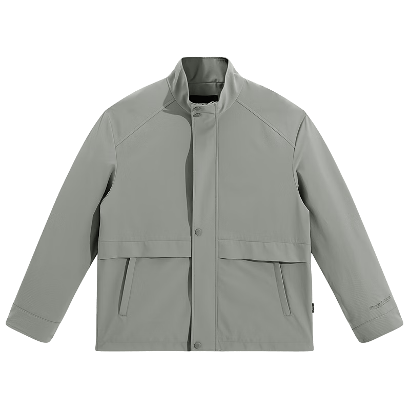 太平鸟男装夹克工装户外立领拼接宽松茄克男士外套 绿色 第一批 3XL