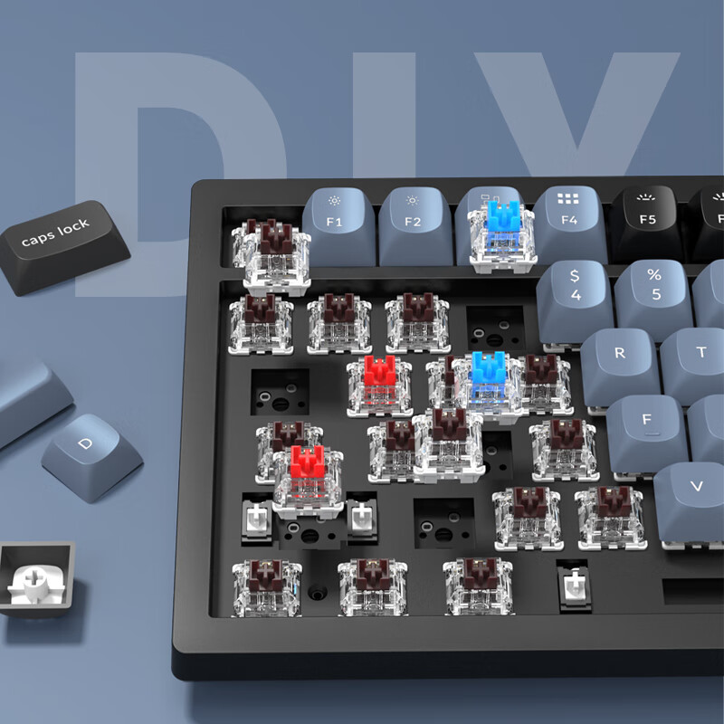 keychron 渴创 K10Pro 机械键盘  蓝牙键盘 客制化键盘 无线办公键盘 兼容Mac/Win系统 炭黑 K10Pro-不可插拔 白光版 红轴