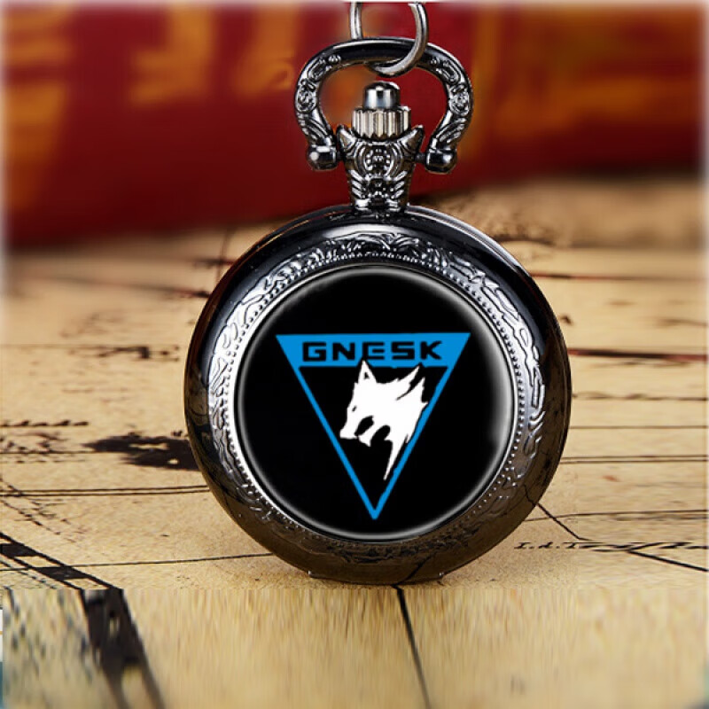 周边怀表项链表周边白狼连队章黑金创意个性礼物表  标准 a