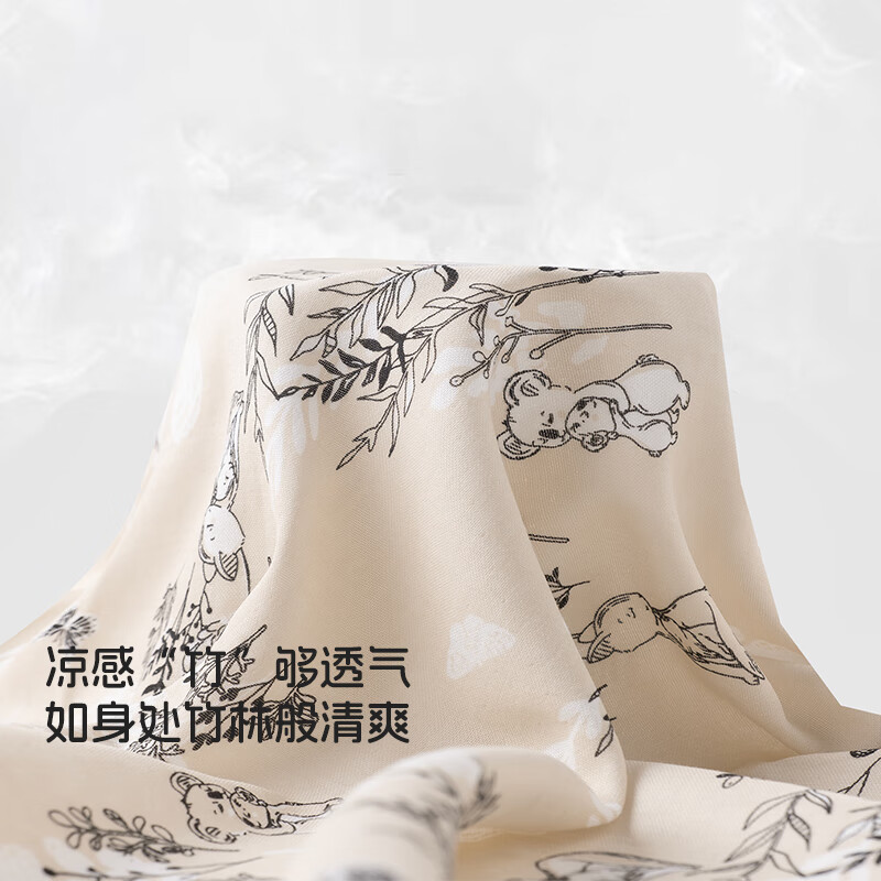 Kordear孕妈有礼 新客39.9 宝宝空调被夏季薄款婴儿竹棉盖毯夏天小被子 森林游乐记 85x85cm