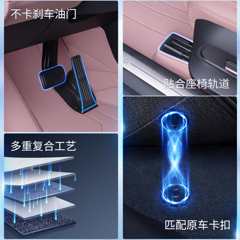 适配2025款乐道l90脚垫L90蔚来全包围汽车用品改装配件地毯 乐道L90臻选[月榕棕-单层脚垫]防