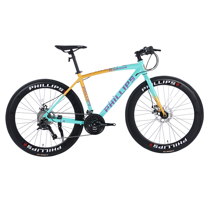 菲利普（PHILLIPS） Benjamin系列公路自行車(chē)男女成人彎把競(jìng)速變速碟剎健身賽車(chē)單車(chē) 「頻    率」直把 700C（85%安裝版） 27速 線碟