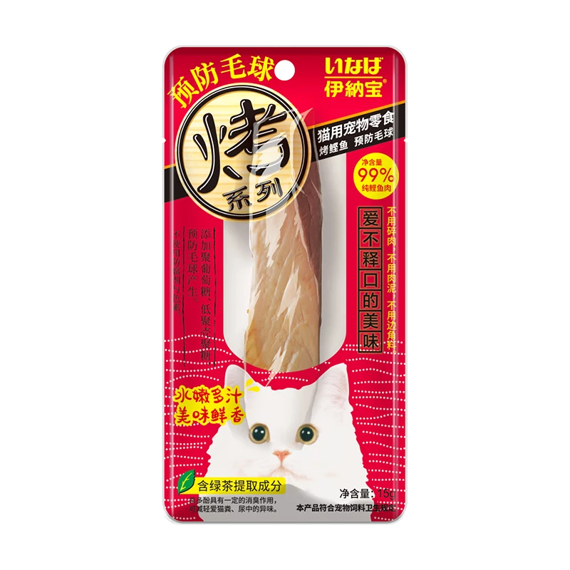 伊纳宝猫零食烤鲣鱼控制毛球鲣鱼味15g*1