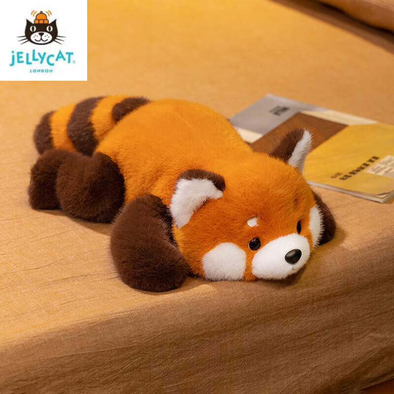 Jellycat可爱三姿小熊猫浣熊玩偶睡觉抱枕毛绒玩具公仔布娃娃生日礼物女生 三姿小熊猫40厘米 原装正版可趴可坐可立