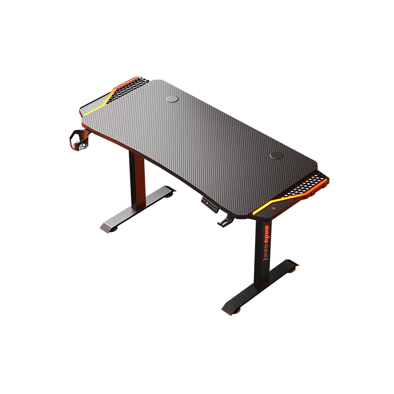 andaseaT安德斯特实木电脑桌电竞桌台式升降实木桌 未来pro带灯升降1.4米