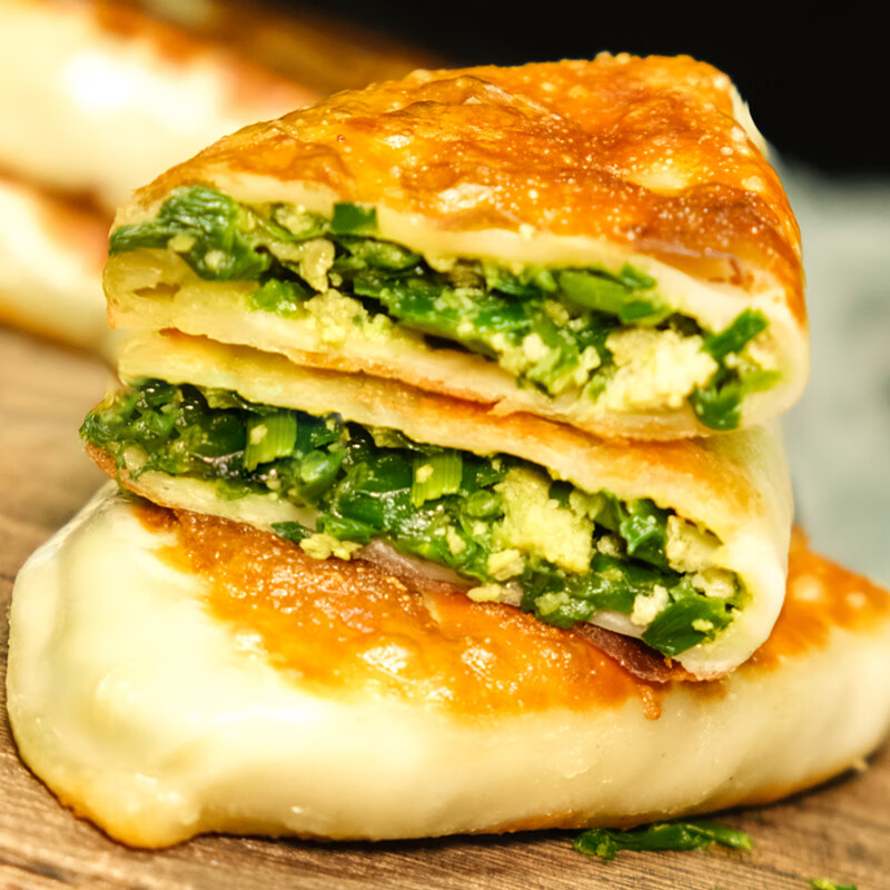 淳食记薄皮韭菜盒子速冻特色早餐面点速食韭菜鸡蛋馅饼煎饼【七鲜同款】 韭菜盒子840g（12只）/2盒