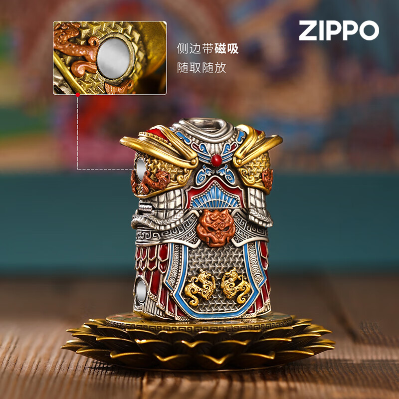 ZIPPO打火机zippo正品黑神话悟空斗战胜佛工艺品摆件 七夕礼物送男友 专属礼盒套装