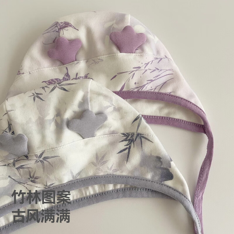 贝肽斯2025冬季新款儿童保暖防风护耳帽男女宝宝纯棉婴儿帽 绿色 0-8月(头围36-40cm)【建议根据宝宝头围选