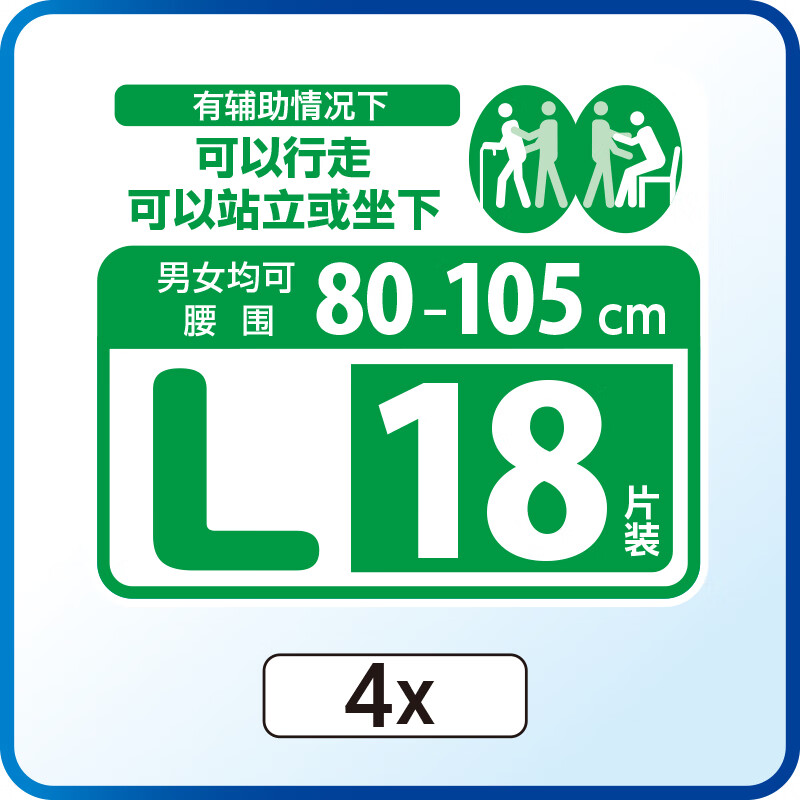 LIVEDO利宝德利护乐日本进口日用成人纸尿裤纸尿片老人用尿垫内置除臭尿不湿 L 800x1050mm 18片【轻薄透气】