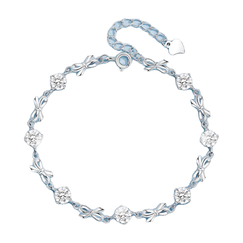 老凤祥925银公主蝴蝶结手链女轻奢高级银饰生日礼物送女友老婆 京速达/闪耀公主手链【品牌礼盒】