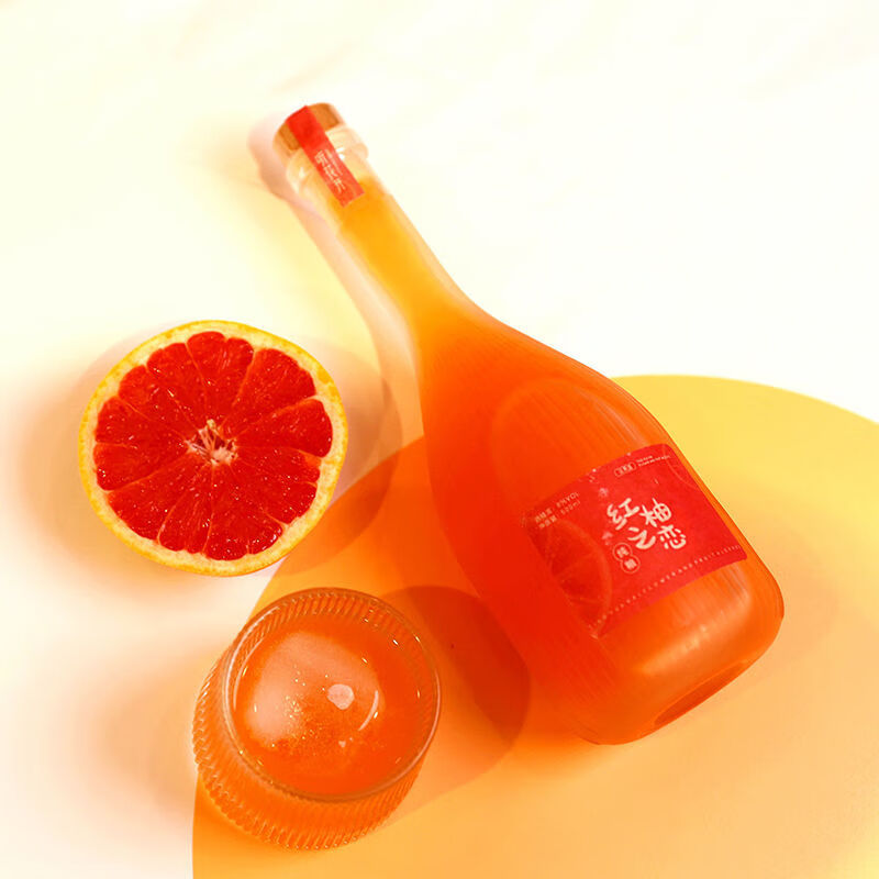 CHOYA紅西柚果酒女士低度甜酒自釀8度水果酒藍莓茉莉玫瑰微醺少女酒 紅柚之戀(西柚酒)