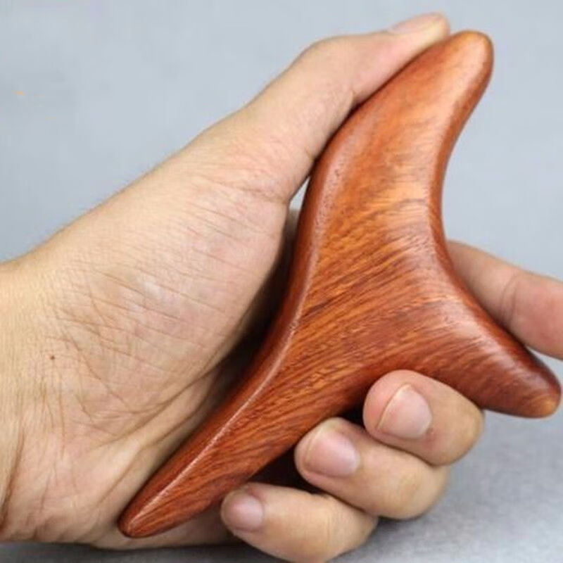健醫(yī)師[好物精選]檀香木足底按摩器足療工具點穴工具三角雀穴位按摩棒刮 無精油+圖 大號烏木