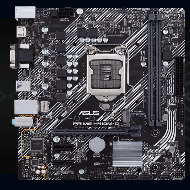ASUS新到  PRIME H410M-D 支持10代 CPU带COM  HDMI M.2接口