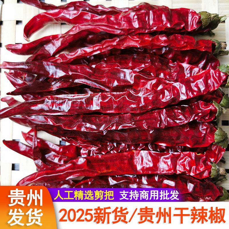 贵州干辣椒子弹头二荆条干辣椒微辣特香朝天椒灯笼椒辣椒干货商用 剪把/贵州子弹头 500g【一斤装】