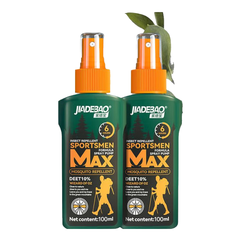 家德宝驱蚊喷雾 防蚊虫叮咬花露水 户外驱蚊液蚊不叮 10%避蚊胺驱蚊神器 [10%避蚊胺-驱蚊6h]60ml
