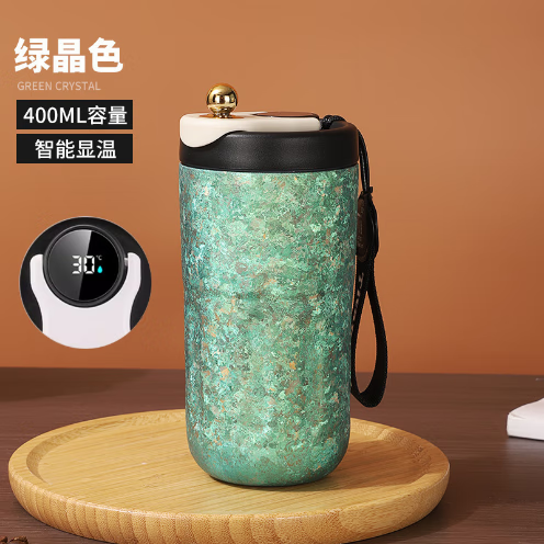 TITO TITANIUM高颜值便携纯钛保温杯儿童泡茶吸管杯礼物咖啡杯 绿色