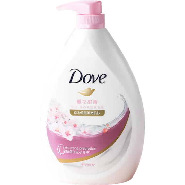 多芬多芬白桃白茶黃瓜綠茶沐浴露夏季夏天清爽沐浴乳保濕滋潤(rùn)泡泡豐富 經(jīng)典櫻花甜香1kg