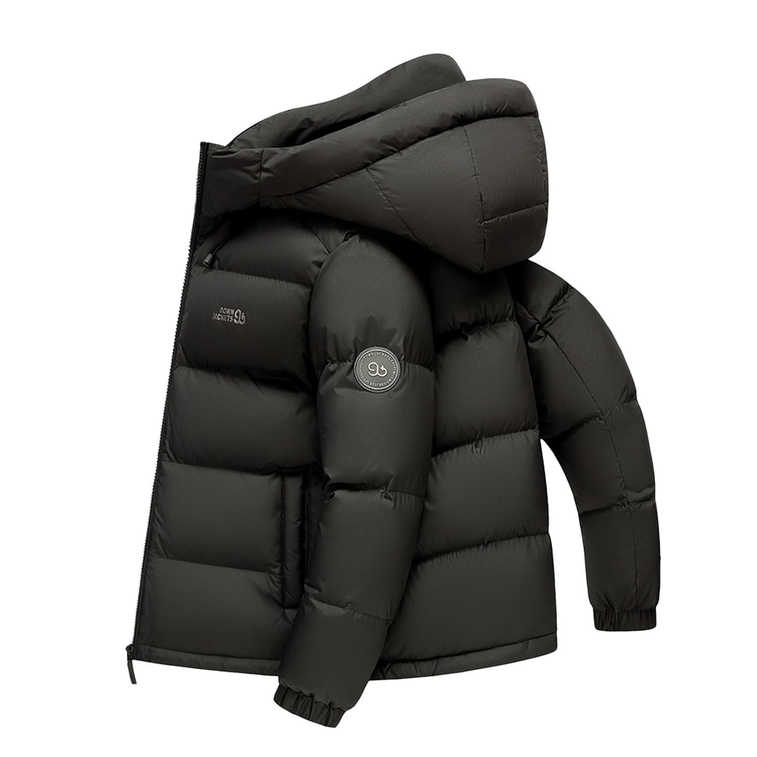 鸭鸭2025冬季新款羽绒服男宽松保暖短款加厚连帽休闲百搭90鸭绒面包服